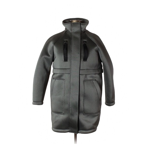 2014 ALEXANDER WANG x H&M Grey Black Parka Coat - US 4 (NO HOOD)